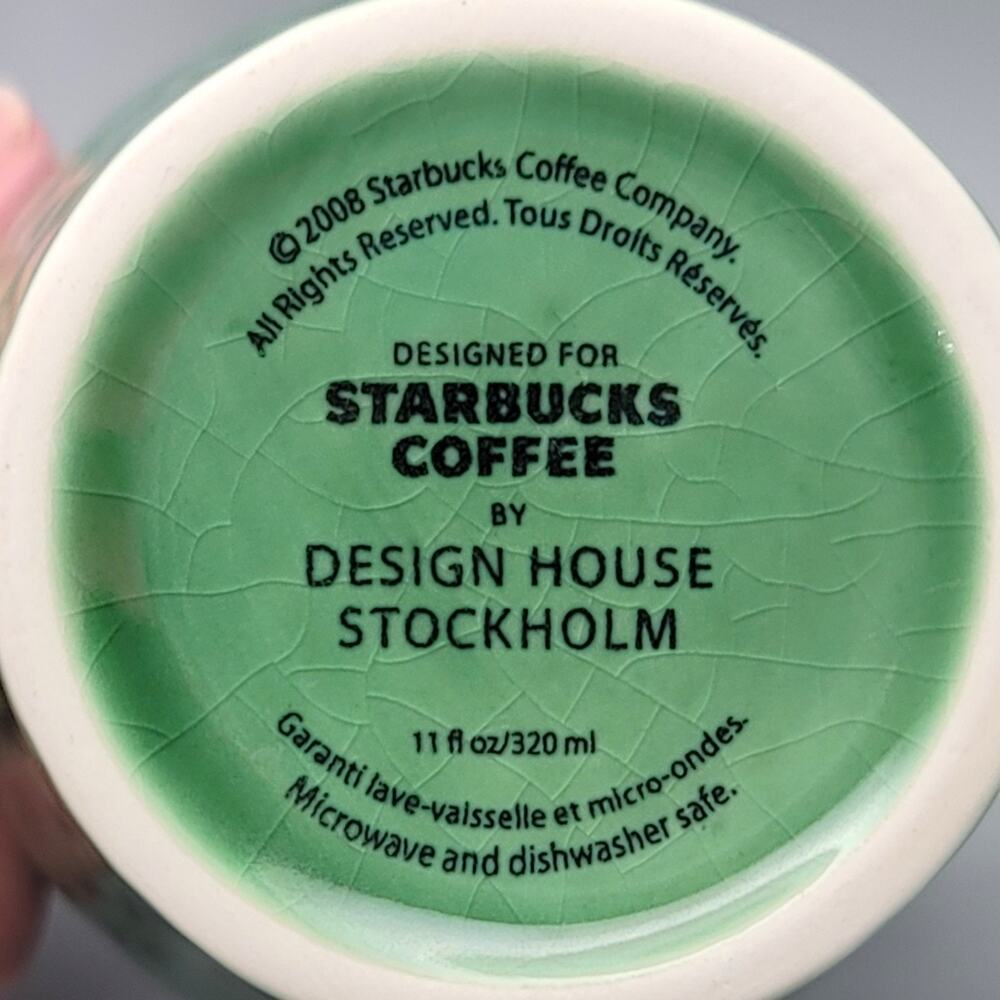Starbucks 2008 Green Christmas Trees Coffee Mug 11 oz by Design House Stockholm - Picture 8 of 10